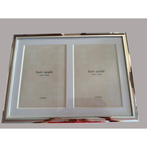Lenox & Kate Spade Double Invitation Picture Frame Silverplate & Rose Gold - Picture 4 of 11
